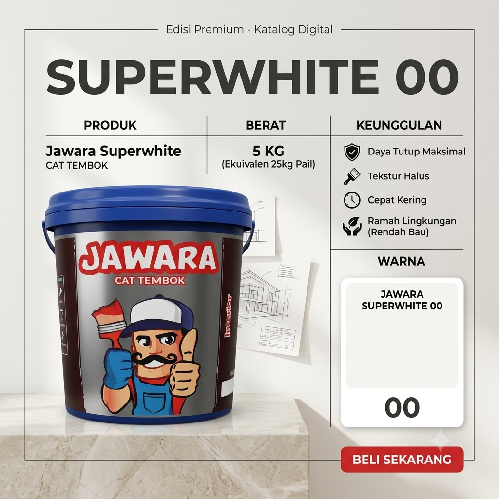 cat jawara galon 00 super white 5 kg