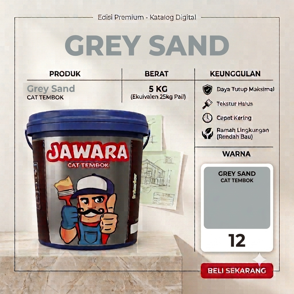 cat jawara galon 02 light grey 5 kg