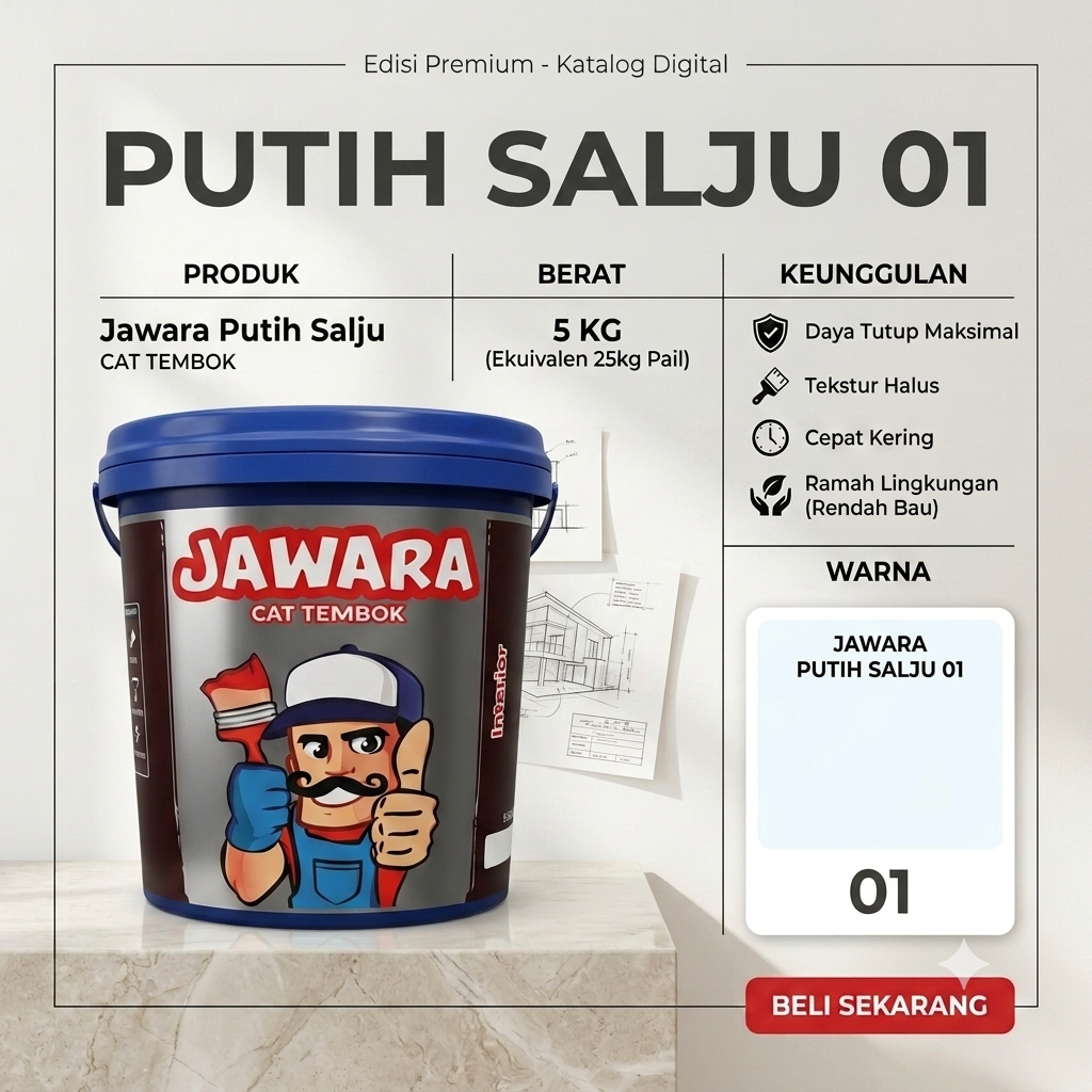 cat jawara galon 01 putih salju